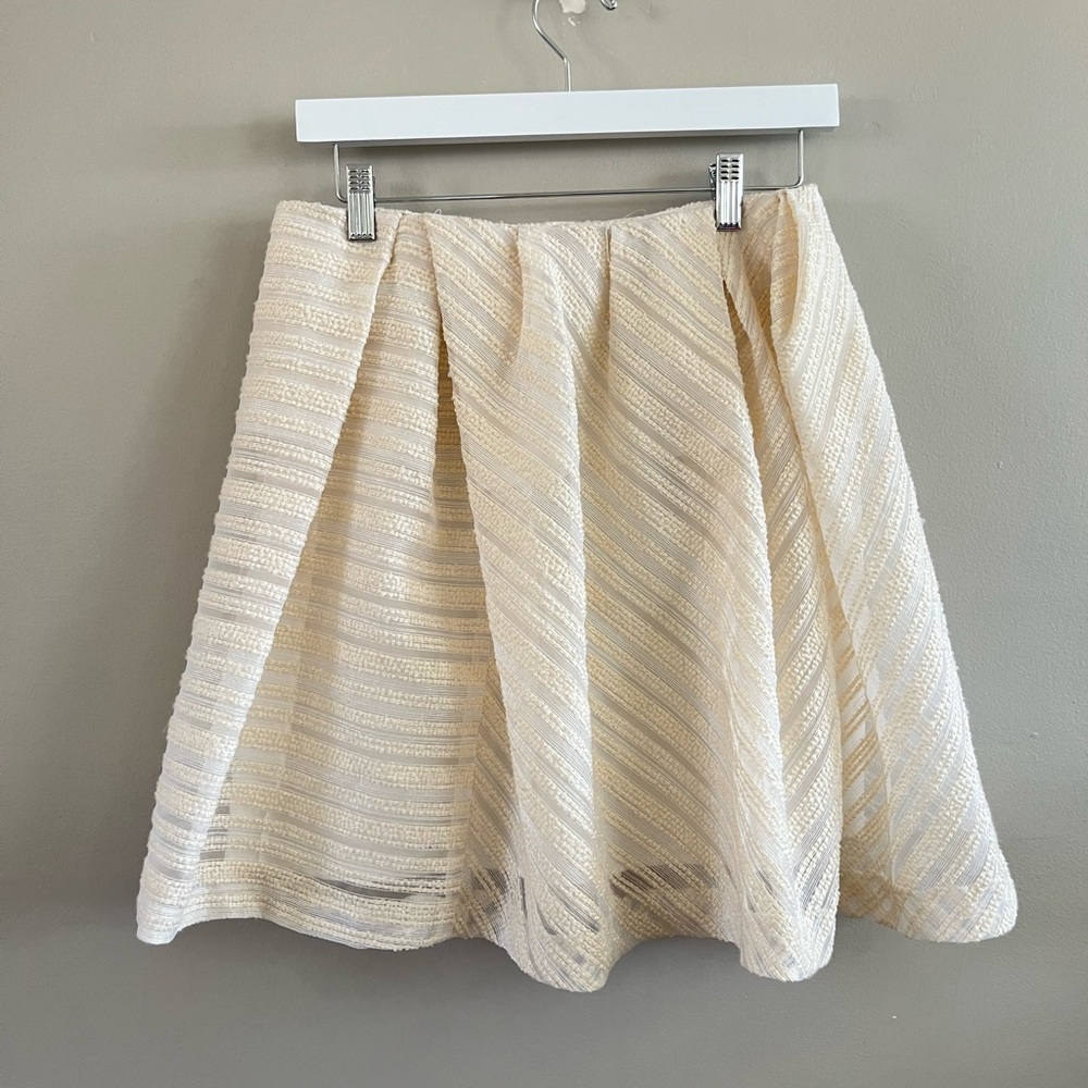 Thakoon Addition Front Gathered Full‎ Skirt - Ivory/Peach NWT Mini Skirt